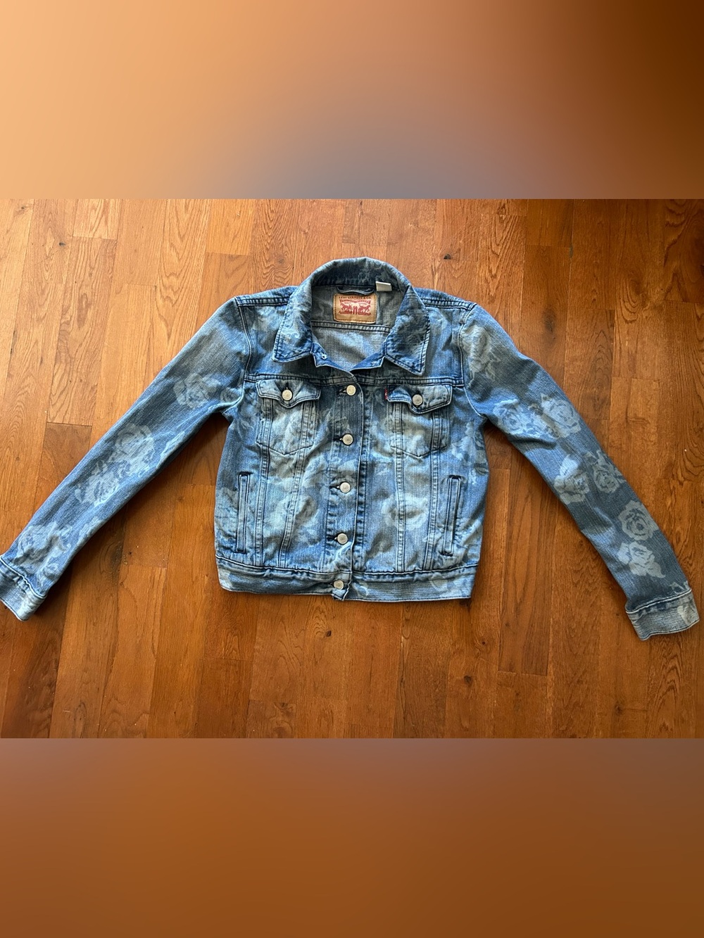 Levi's Light Blue Floral Denim Trucker Jacket